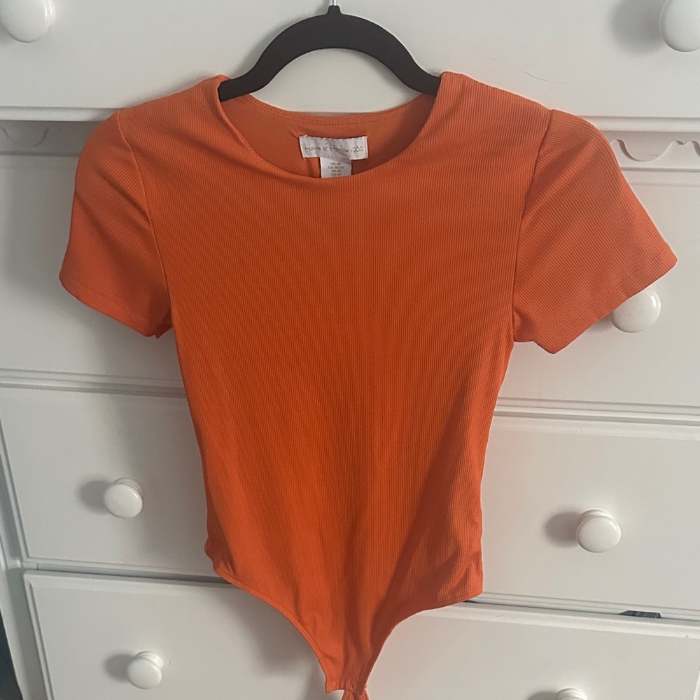 Orange Short Sleeve Bodysuit
